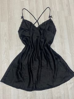 Victoria’s Secret elegant dark coquette silk lace dress y2k grunge gothic alt acubi