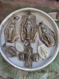 Vintage and modern catholic  Miraculous medal