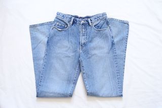 vintage denim straight cut pants