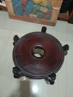 Vintage Wooden Oriental Jar/ Vase Stand
