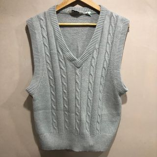 White Oak Argyle Knitted Top