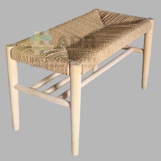 WOOD AND ABACA BENCH / CHAIR