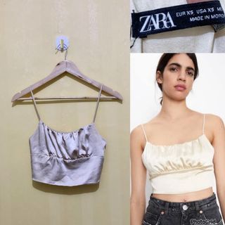 (XS) Zara silky crop top
