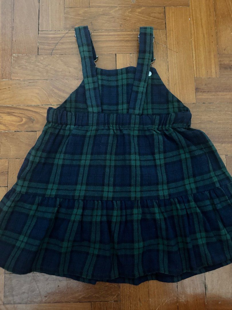 zara green pinafore dress F271 FARREN + ME DENIM PINAFORE DRESS PALE PINK WASH / 2 main image 1