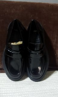 Zara Patent Black leather Loafer