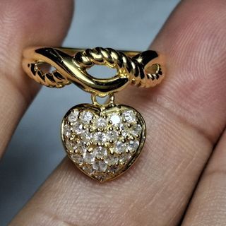 18k Japan Gold Diamond Heart Ring