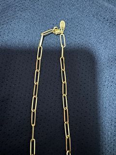 18k paperclip necklace
