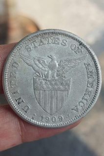 1909 One Peso Silver coin
