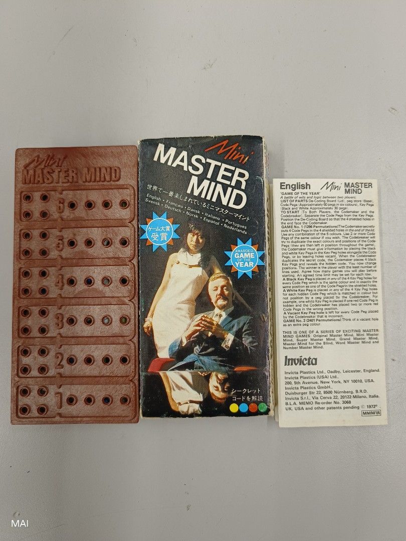 1972 Vintage Mini Mastermind game, Hobbies & Toys, Collectibles &  Memorabilia, Vintage Collectibles on Carousell