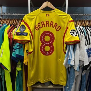 2014/2015 Liverpool Away No. 8 Steven Gerrard Soccer/Football Jersey