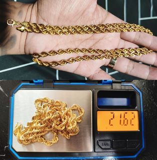 21Karat Saudi Gold  Rope Necklace