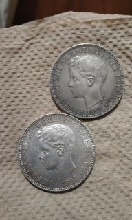 2pcs 1897 un peso silver coin