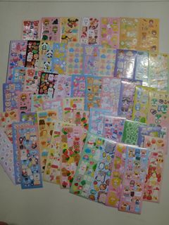50 PCS Kawaii Glittery Sticker Sheets