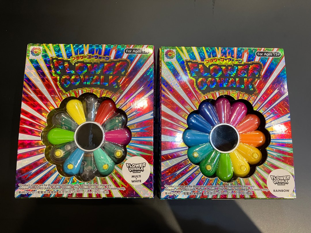 村上隆Takashi Murakami flower go walk rainbow multi white 電子遊戲 
