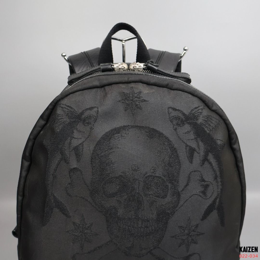 ALEXANDER MCQUEEN - LEATHER SKULL TATTOO JACQUARD BACKPACK (Category: Backpacks) located in Bulacan. Submitted by kaizen2023 (Listing ID 1304003909, Image 3). Description: ALEXANDER MCQUEEN - LEATHER SKULL TATTOO JACQUARD BACKPACK - Also seen wearing by BTS Jungkook Dimensions: Height: 18" Width: 16" Depth: 6.5" Color: Black Condition: Excellent Condition, good as new (10/10) Made in Italy SRP: 1395 USD - ☑ Legit/Authentic ☑ Actual photos posted 