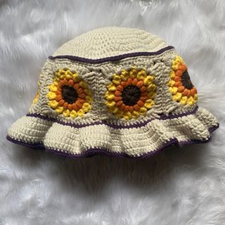 [AVAILABLE ONHAND] Sunflower sunburst crochet bucket hat