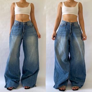 Baggy hw denim jeans