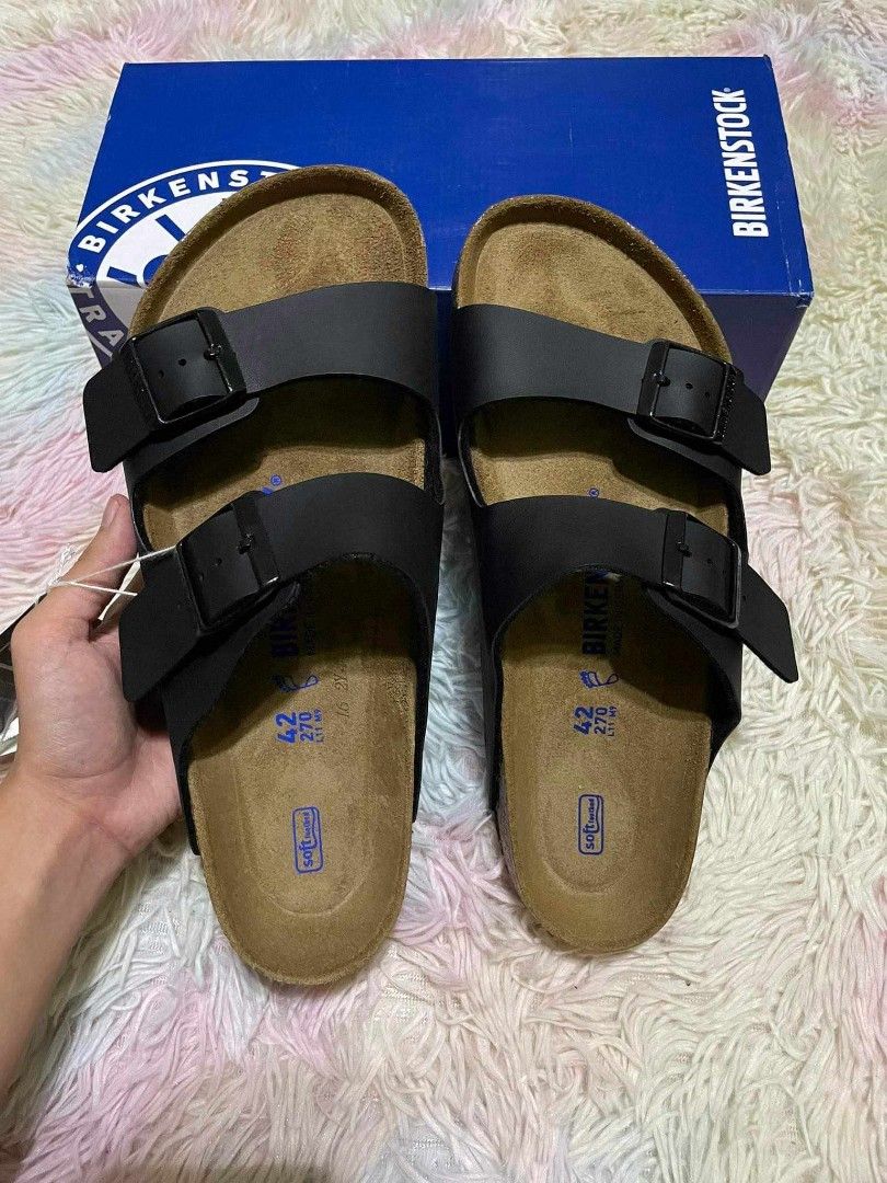 Birkenstock Arizona SFB Black Men s Fashion Footwear Slippers Slides on Carousell