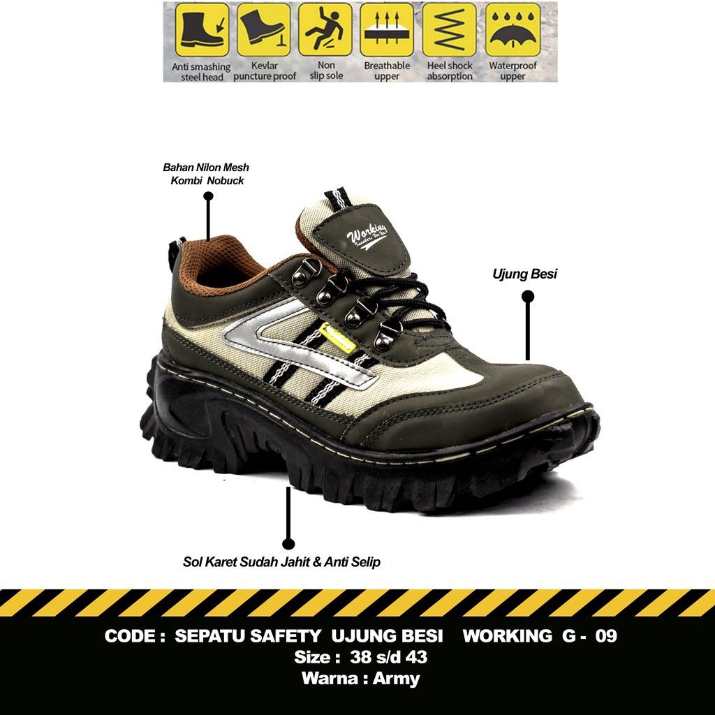 Bisa COD Sepatu Safety Anti Air Ujung Besi DMN Fesyen Pria Sepatu Sepatu Formal di Carousell