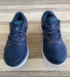 Blue and pink asics running shoes 25.5cm