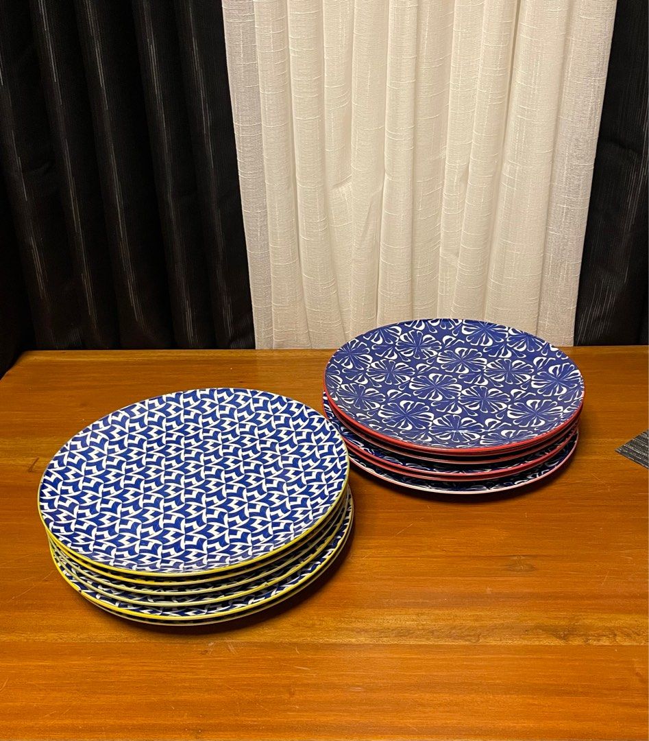 BLUE YELLOW AND RED RIMMED CERAMIC PLATES (Category: Dinnerware & Cutlery) located in Antipolo. Submitted by ensleyy.cl (Listing ID 1304035308, Image 1). Description: JAPAN SURPLUS ❗️❗️💕 🌸🍽️🌸🍽️ BLUE YELLOW AND RED RIMMED CERAMIC PLATES •6 pieces Red rimmed Big Plates •6 pieces Yellow Rimmed Big Plates Patterns are different based on sa rim ng plates NO ISSUE BIG PLATES ALL CERAMIC PRETTY DESIGNS FOR SPECIAL OCCASSIONS ❤️ Or pampaganda lang n