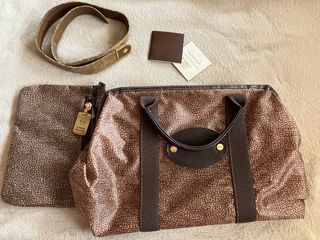 Borbonese Gladstone Handbag w pouch and belt