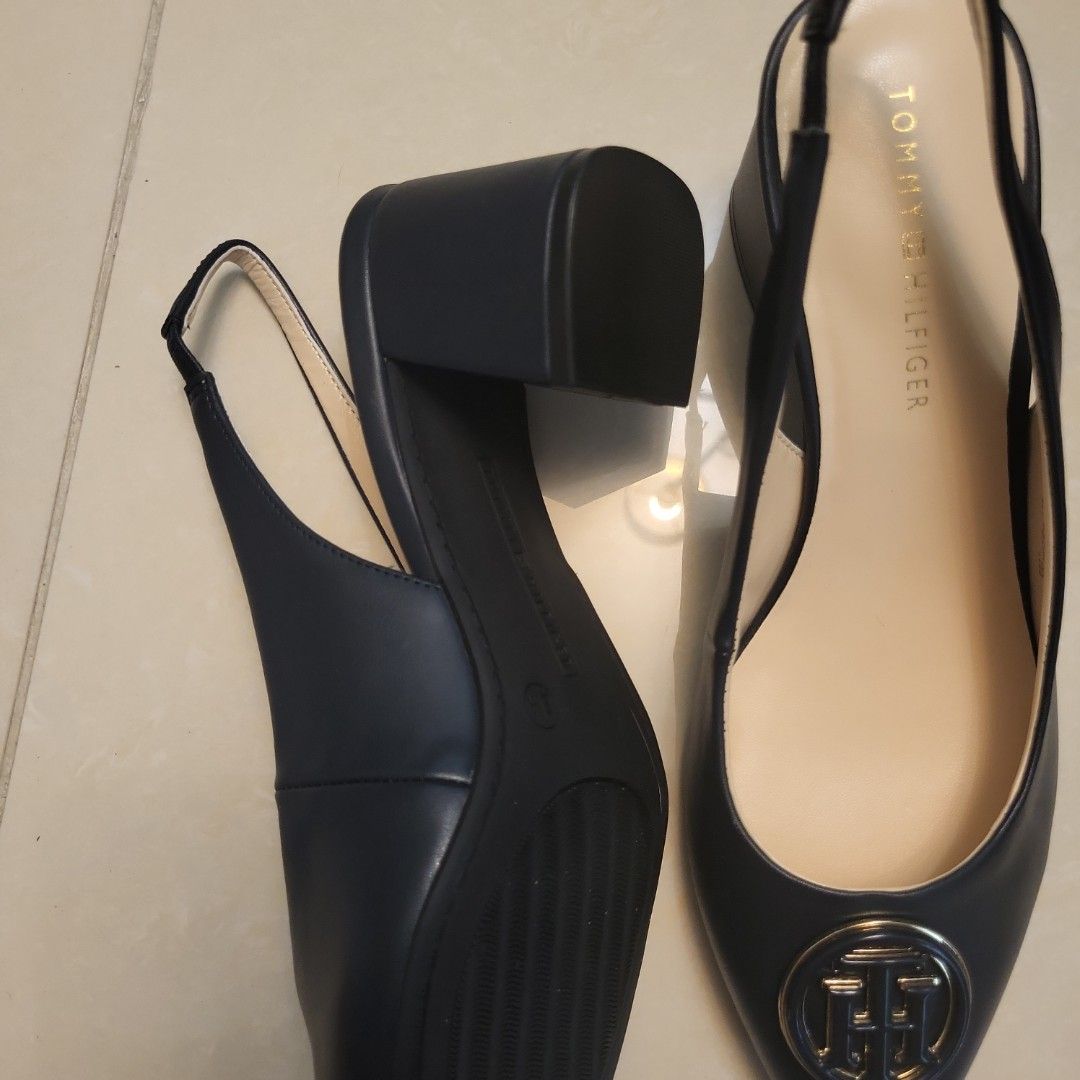 Brand New Authentic Tommy Hilfiger Navy Blue sandal high heels Carousell