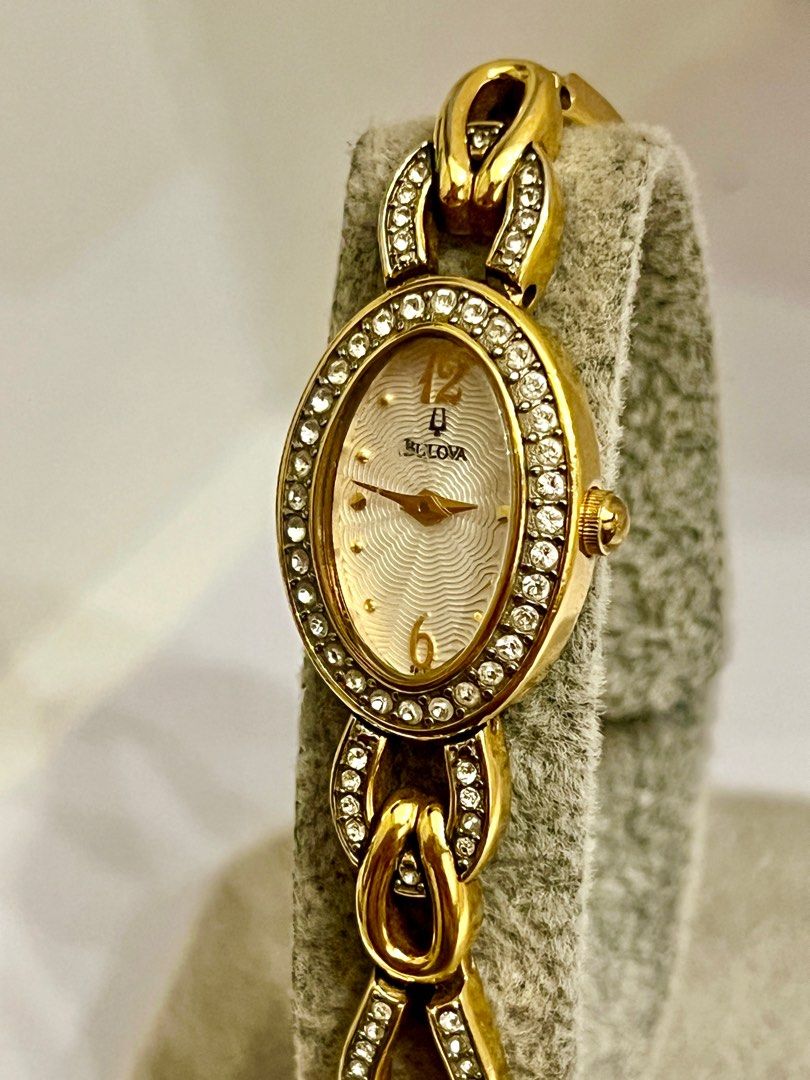 Vintage bulova women's gold watch top