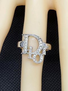 Christian Dior Dior Silver Logo Ring No. 13 Ring Size notation 7