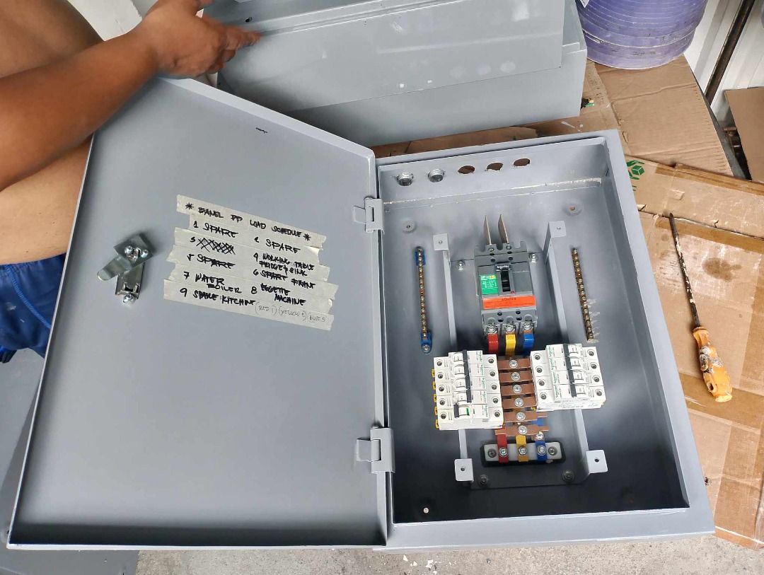 SALE!! Circuit breaker TAKE ALL! (Category: Everything Else Others) located in Rizal. Submitted by mersio (Listing ID 1303963264, Image 2). Description: Circuit breaker 1st Panel - Main: 30A., Branches: (8pcs 20A., 1pc 16A) 2nd Panel - Main: 20A., Branches: (5) 20A., (1) 16A 3rd Panel: Main - 40A. Branches - (3) 40A., (7) 20A. 4th Panel: Main - 32A. Branches - (1) 30A., (14) 20A Pm for details.