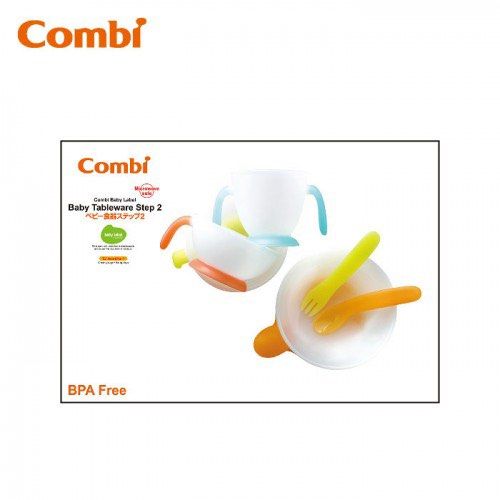 全新Combi Baby Label 幼兒餐具第二階段訓練套裝, 兒童＆孕婦用品, 護理及餵哺, 護理及餵哺 - 加固 - Carousell