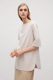 COS boat neck half sleeve blouse