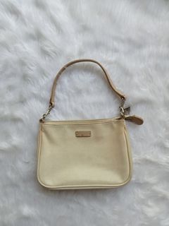 Cream Leather Hand Bag