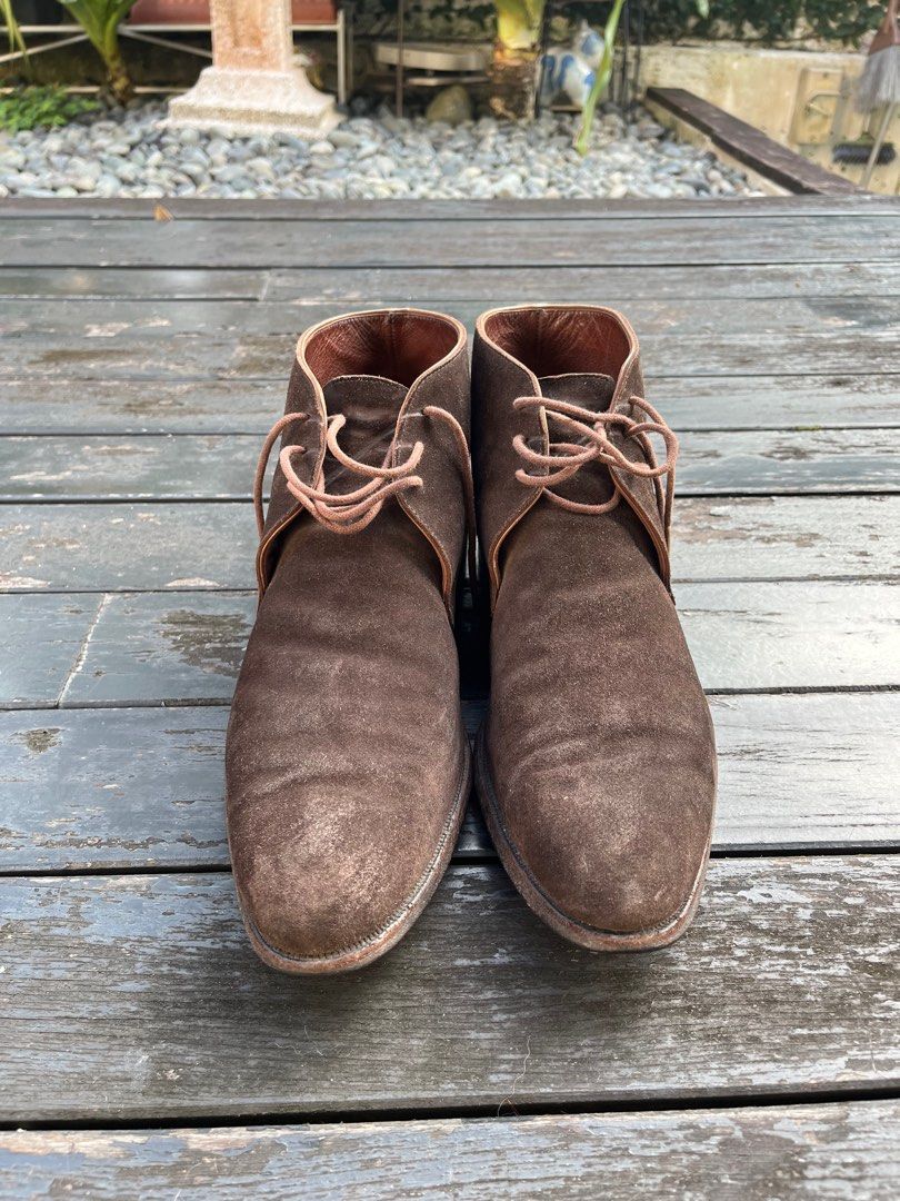 Brown chukkas shop