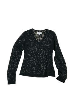 Esprit lace see through black small long sleeves top