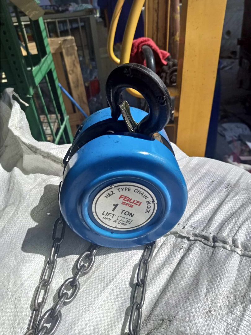 Feilizi Chain Block (Category: Industrial Equipment) located in Manila. Submitted by hayaiedward (Listing ID 1303963306, Image 3). Description: HAYAI INDUSTRIAL TOOLS SUPPLY 𝐊𝐢𝐧𝐝𝐥𝐲 𝐂𝐚𝐥𝐥/𝐌𝐞𝐬𝐬𝐚𝐠𝐞 𝐮𝐬 𝐟𝐨𝐫 𝐲𝐨𝐮𝐫 𝐪𝐮𝐞𝐬𝐭𝐢𝐨𝐧𝐬 𝐚𝐧𝐝 𝐨𝐭𝐡𝐞𝐫 𝐢𝐧𝐪𝐮𝐢𝐫𝐢𝐞𝐬. Chain Block Specs:1 ton x 3meters Look for Edward / Randall Available for pick-up, delivery or courier shipping. 𝘞𝘦 𝘏𝘢𝘷𝘦 𝘢 𝘞𝘪𝘥𝘦 𝘙𝘢𝘯𝘨𝘦 𝘰𝘧 𝘐𝘯𝘥