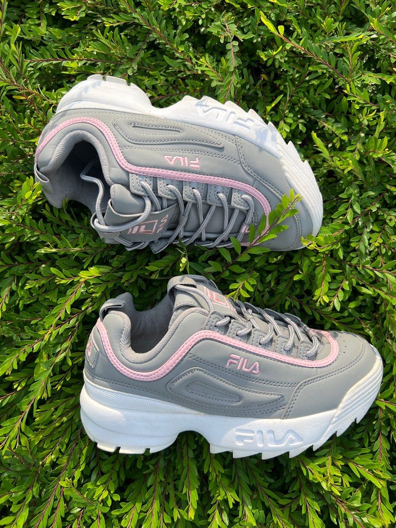 Grey and pink fila disruptor outlet