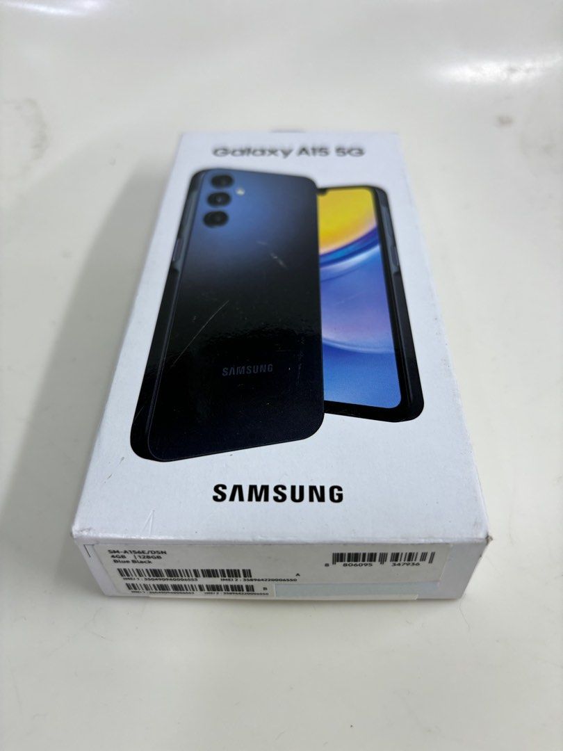 Galaxy A15 5g 128gb 4g ram (Category: Samsung) located in San Juan City. Submitted by AshleyandLynGeneralmerchandise (Listing ID 1304020284, Image 2). Description: We accept trade in Credit card / Home Credit Shipping Meet ups / Delivery Fb page: Ashley & Lyn.
