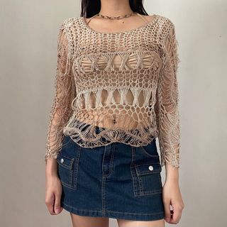 gradient knit cover up