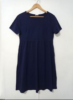 GU by Uniqlo women blue cotton Dress