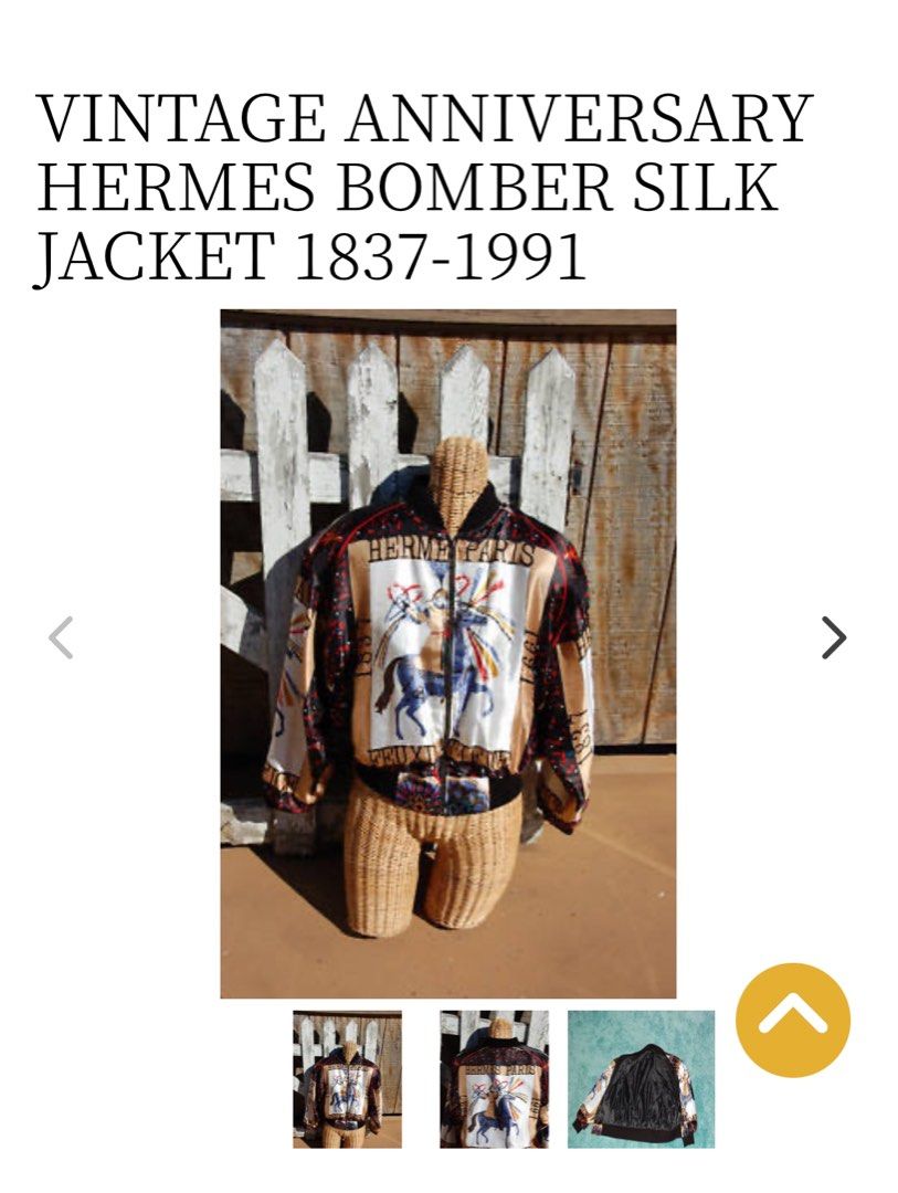 Vintage hermes bomber jacket cheap