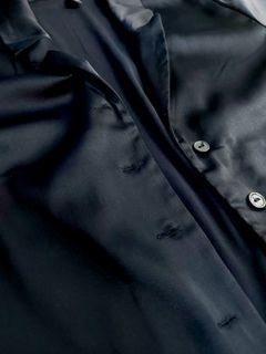 H&M Short Sleeve Black Satin