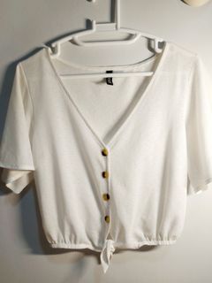 H&M Short Sleeve Blouse White
