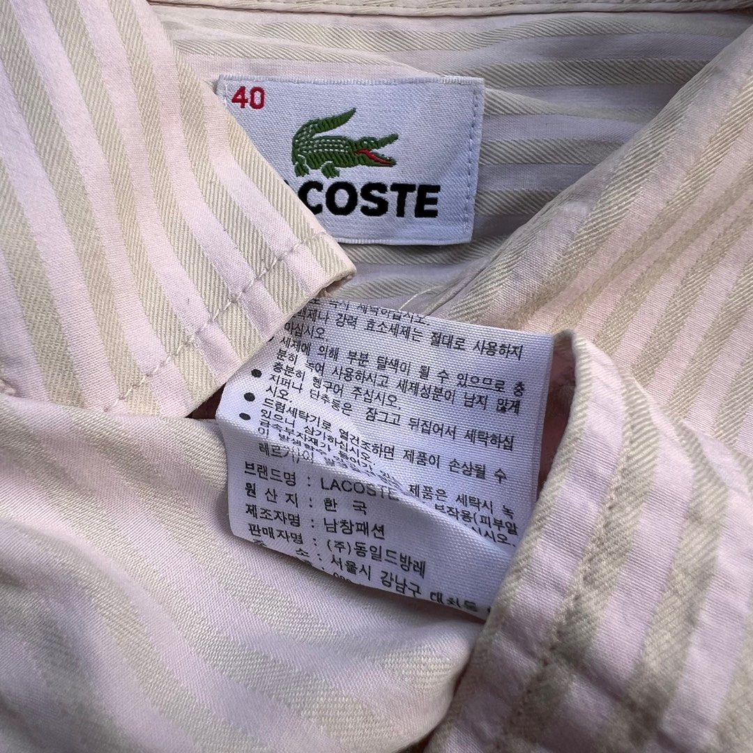 Kemeja lacoste second, Fesyen Pria, Pakaian Atasan di Carousell