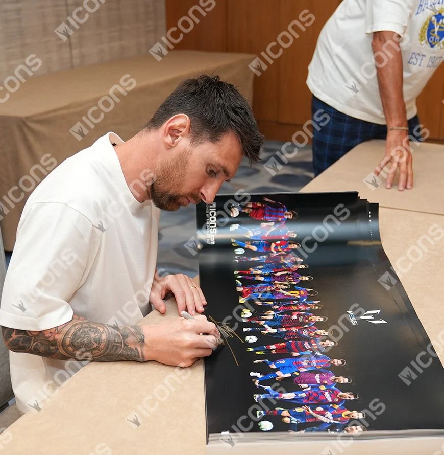 Lionel Messi Official Signed Career Montage Poster, Hobbies & Toys ...