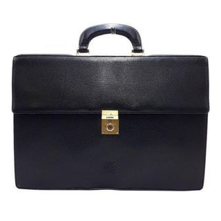 LOEWE business bag briefcase bag anagram leather black