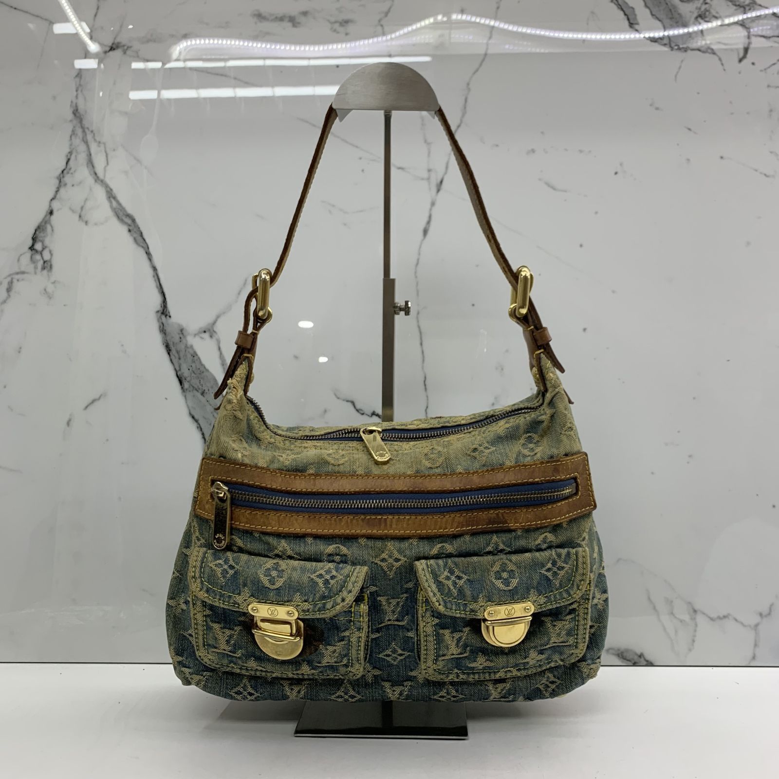 LOUIS VUITTON M95049 DENIM PM BUGGY SHOULDER BAG 247020673 GI