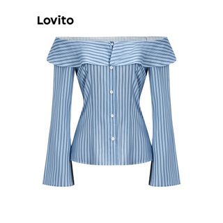 Lovito ruffle pattern blouse