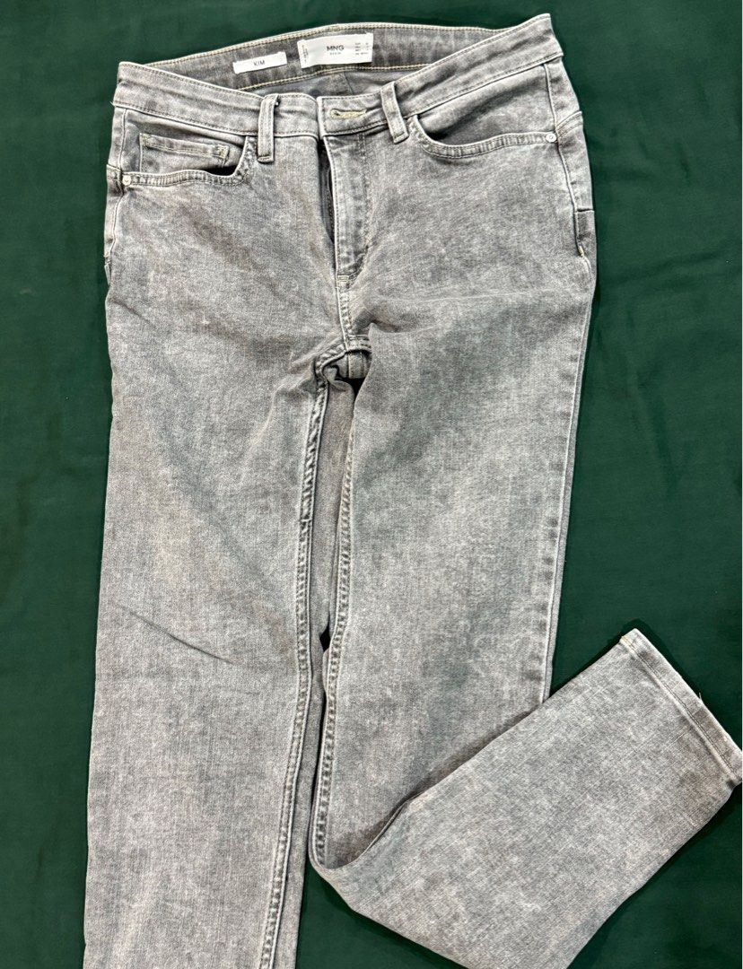 Mango MNG Kim Skinny Push Up Jeans Acid Wash, Women's Fashion