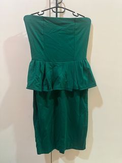 Mango Peplum Dress (Green)